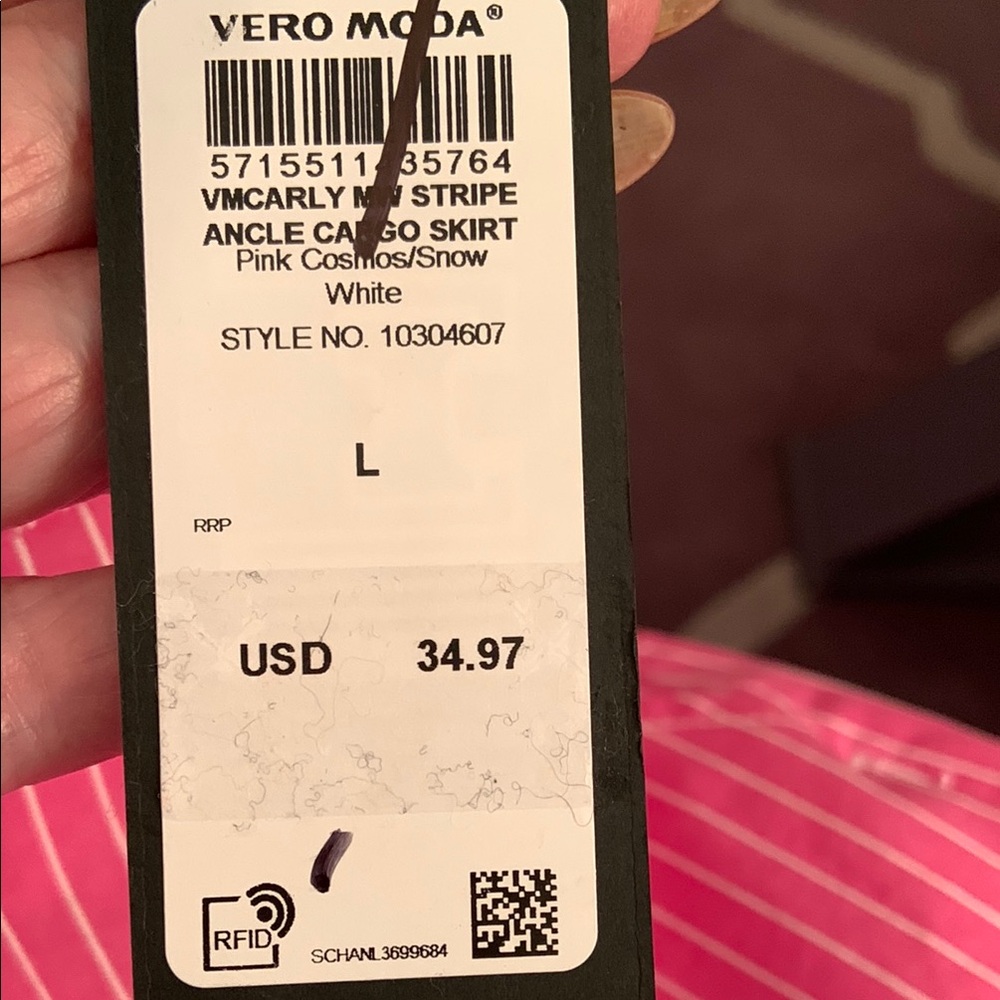 Vero Moda Pink Midi Pencil Skirt with Cargo Style - Picture 6 of 8
